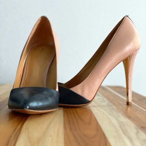 Coach New York Beige & Black Heels